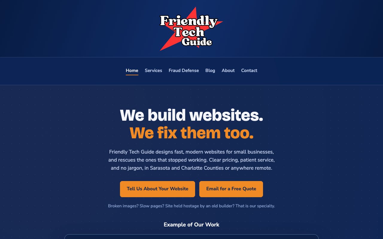 Friendly Tech Guide homepage
