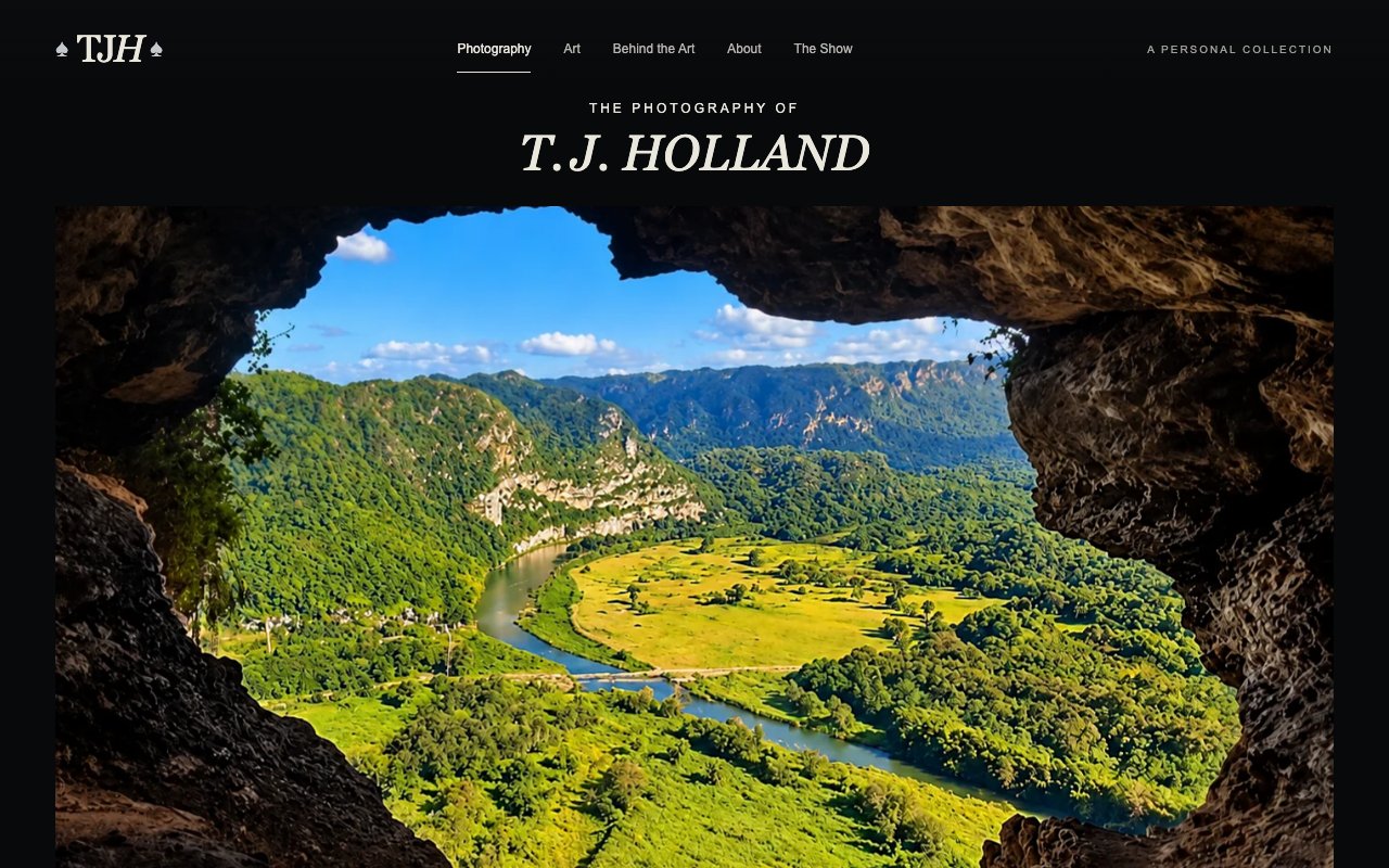 Photography & Art Portfolio homepage